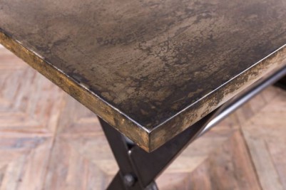 poseur table with steel top